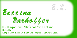 bettina marhoffer business card